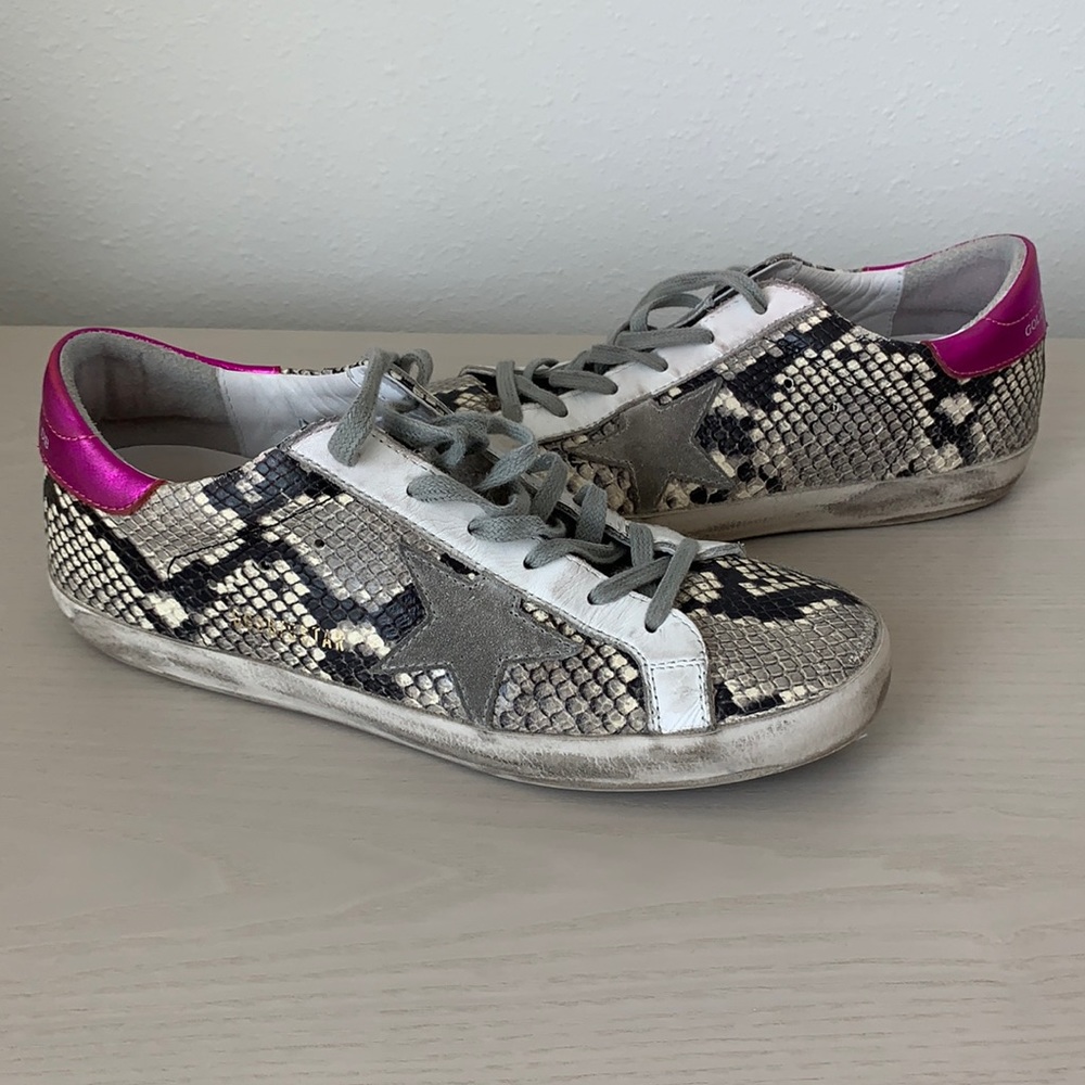 Golden Goose snake print sneakers